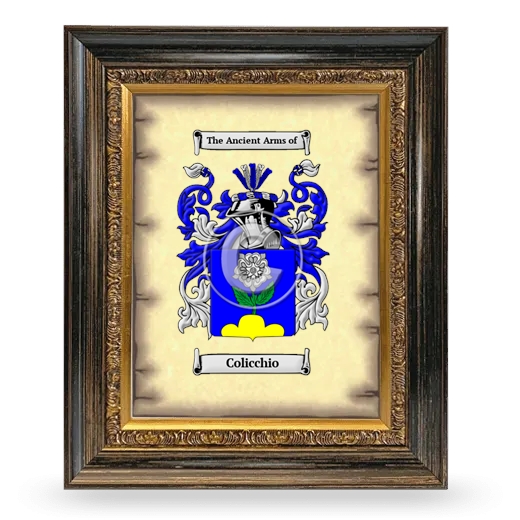 Colicchio Coat of Arms Framed - Heirloom