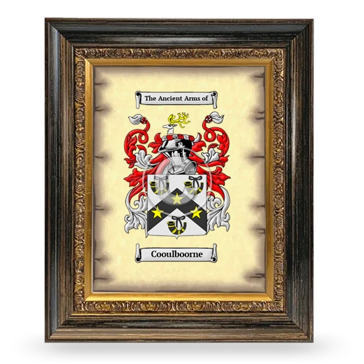 Cooulboorne Coat of Arms Framed - Heirloom