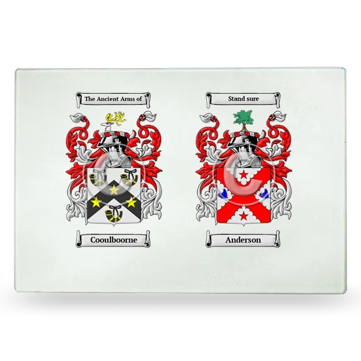 Double Coat of Arms Glass Cutting Board