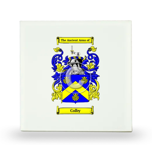 Colby Small Ceramic Tile with Coat of Arms