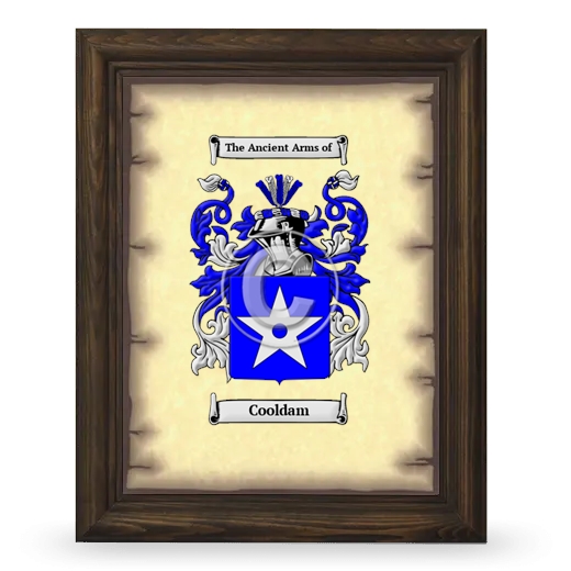 Cooldam Coat of Arms Framed - Brown