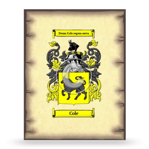 Cole Coat of Arms Print