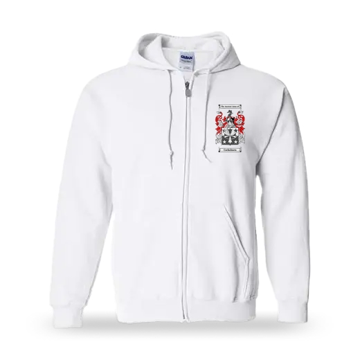 Cockalmen Unisex Coat of Arms Zip Sweatshirt - White