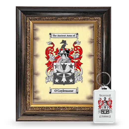 O'Coylemane Framed Coat of Arms and Keychain - Heirloom