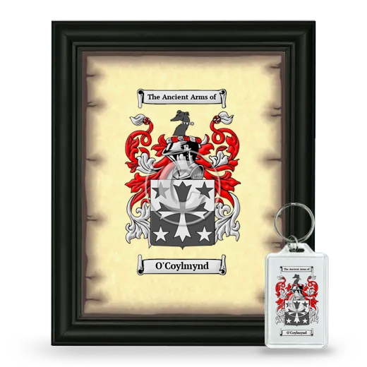 O'Coylmynd Framed Coat of Arms and Keychain - Black