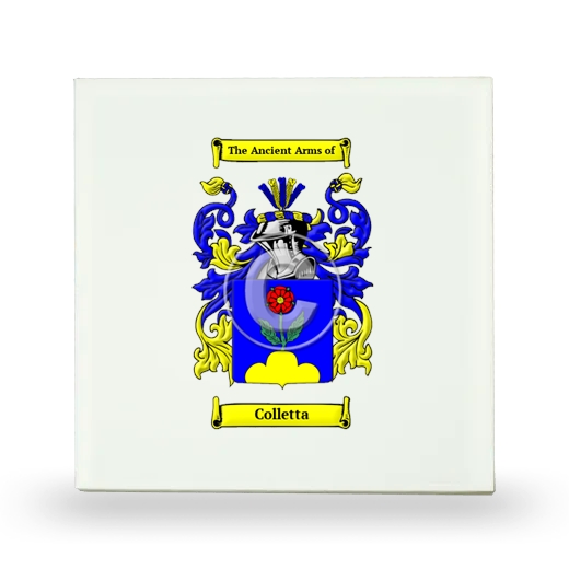 Colletta Small Ceramic Tile with Coat of Arms