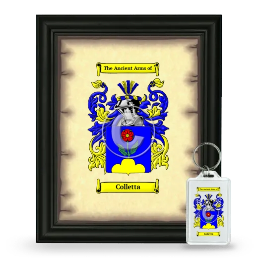 Colletta Framed Coat of Arms and Keychain - Black