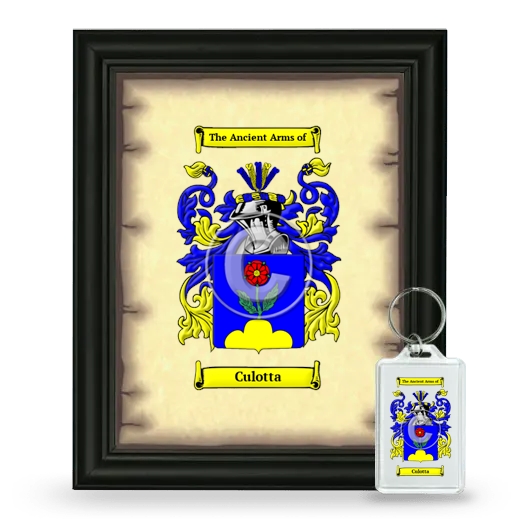 Culotta Framed Coat of Arms and Keychain - Black