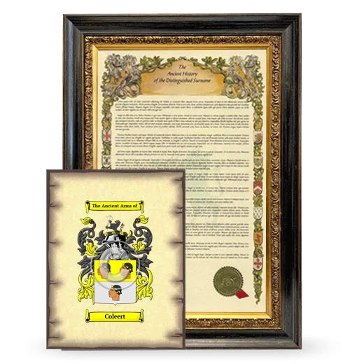 Coleert Framed History and Coat of Arms Print - Heirloom