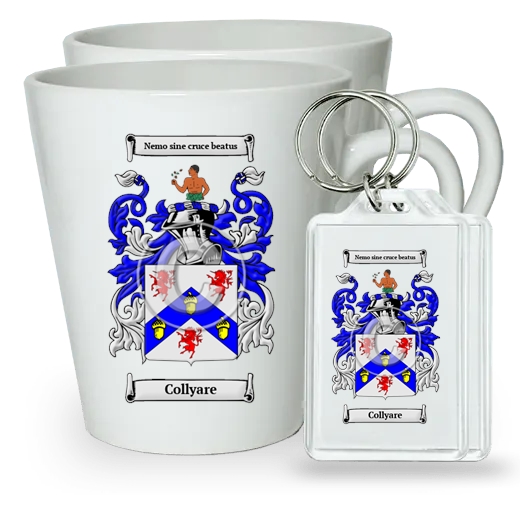 Collyare Pair of Latte Mugs and Pair of Keychains