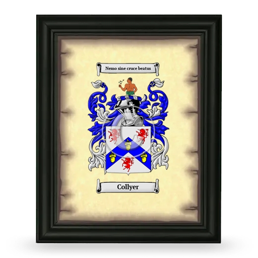 Collyer Coat of Arms Framed - Black