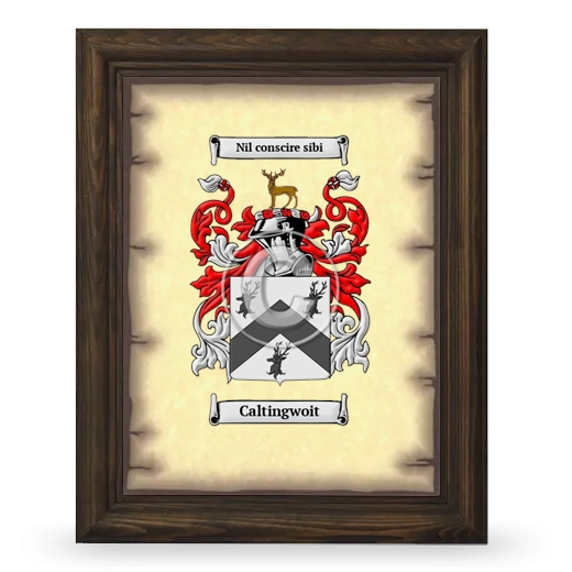 Caltingwoit Coat of Arms Framed - Brown