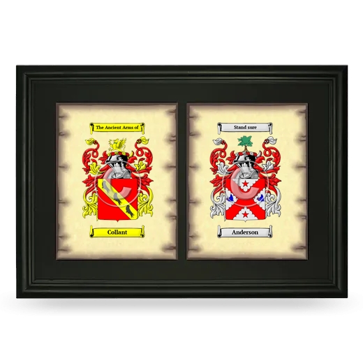 Double Coat of Arms Framed - Black