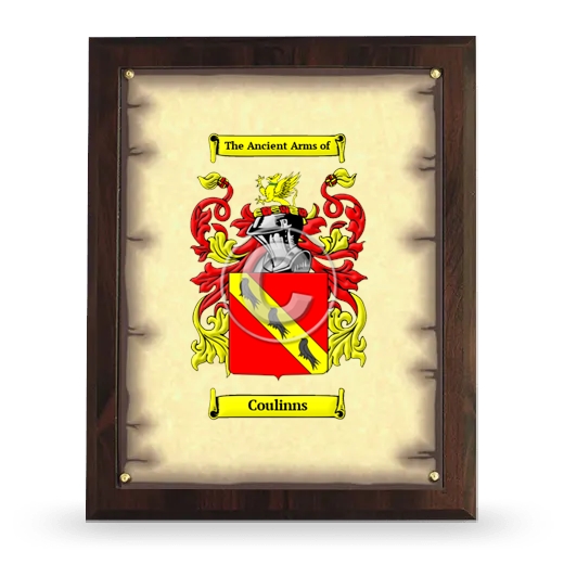 Coulinns Coat of Arms Plaque