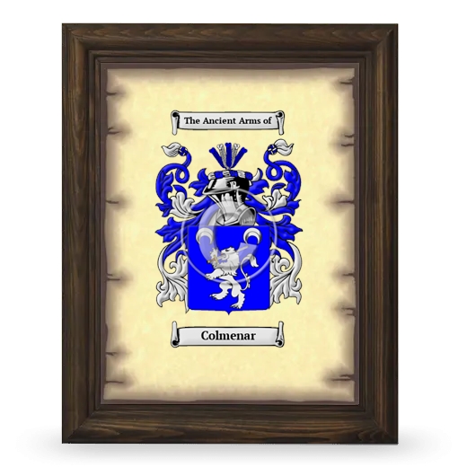 Colmenar Coat of Arms Framed - Brown