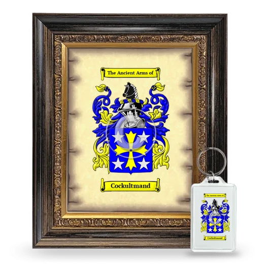 Cockultmand Framed Coat of Arms and Keychain - Heirloom