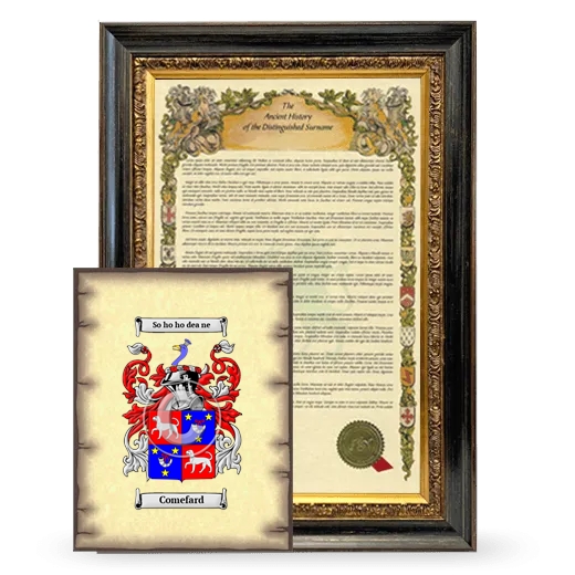 Comefard Framed History and Coat of Arms Print - Heirloom