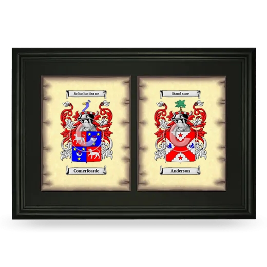 Double Coat of Arms Framed - Black