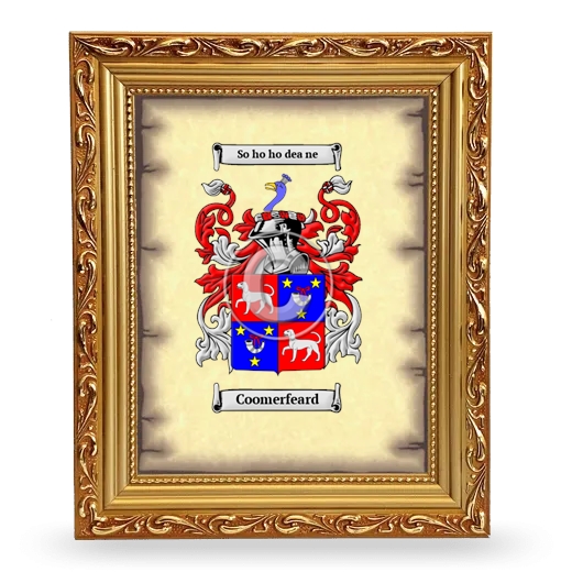 Coomerfeard Coat of Arms Framed - Gold