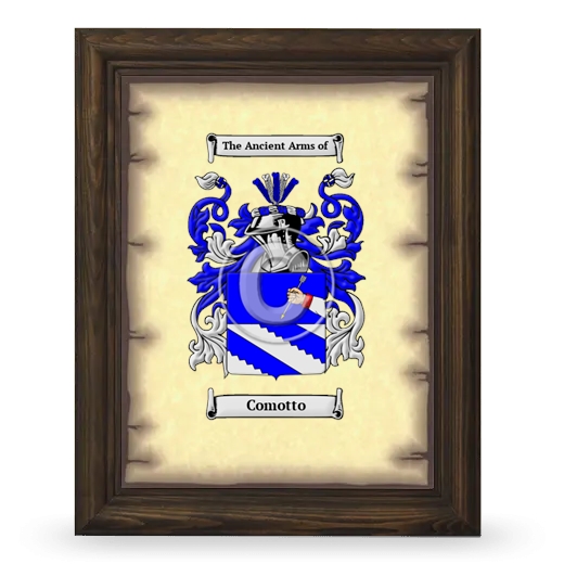 Comotto Coat of Arms Framed - Brown