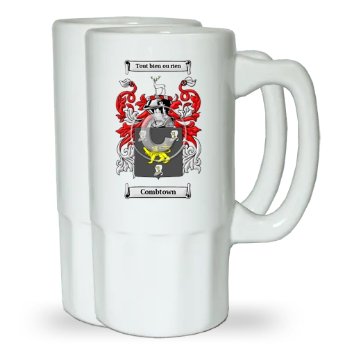 Combtown Pair of Beer Steins