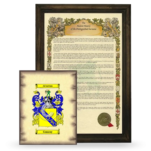 Comray Framed History and Coat of Arms Print - Brown