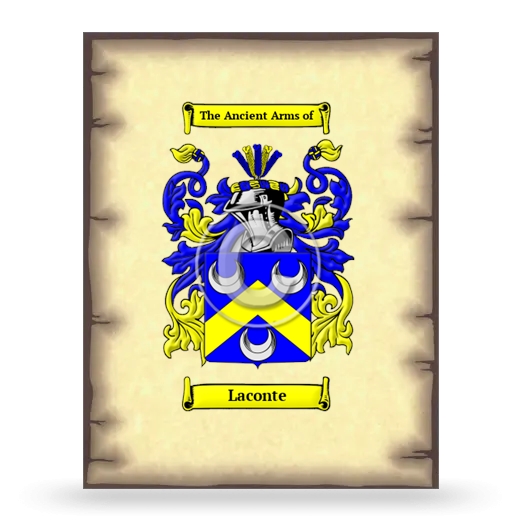 Laconte Coat of Arms Print