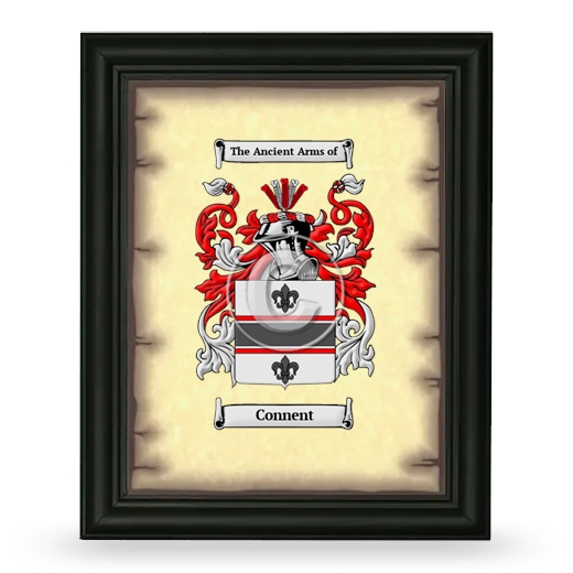 Connent Coat of Arms Framed - Black