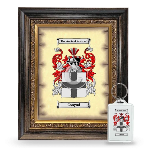 Conynd Framed Coat of Arms and Keychain - Heirloom