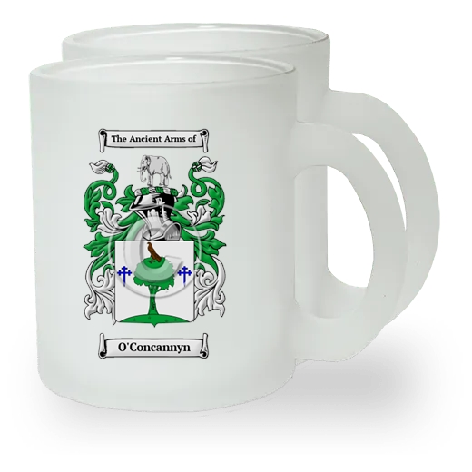 O'Concannyn Pair of Frosted Glass Mugs