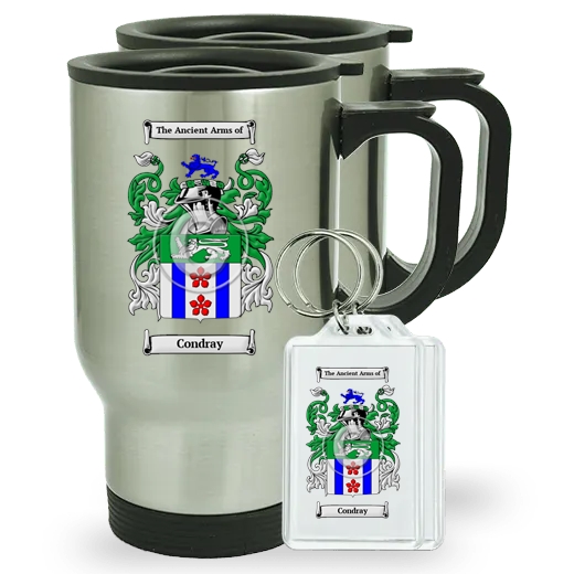 Condray Pair of Travel Mugs and pair of Keychains