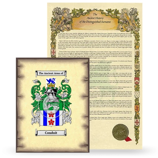 Conduit Coat of Arms and Surname History Package