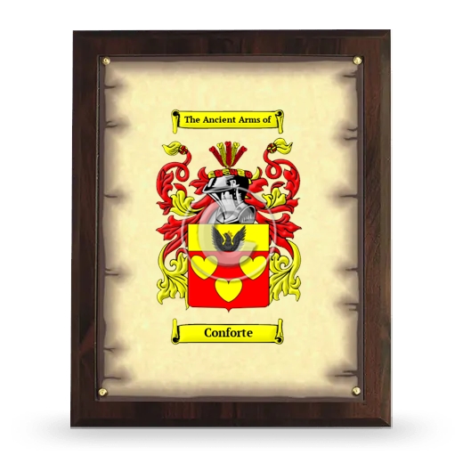 Conforte Coat of Arms Plaque