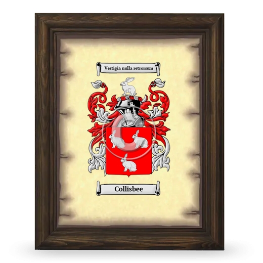 Collisbee Coat of Arms Framed - Brown