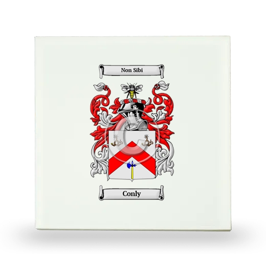 Conly Small Ceramic Tile with Coat of Arms