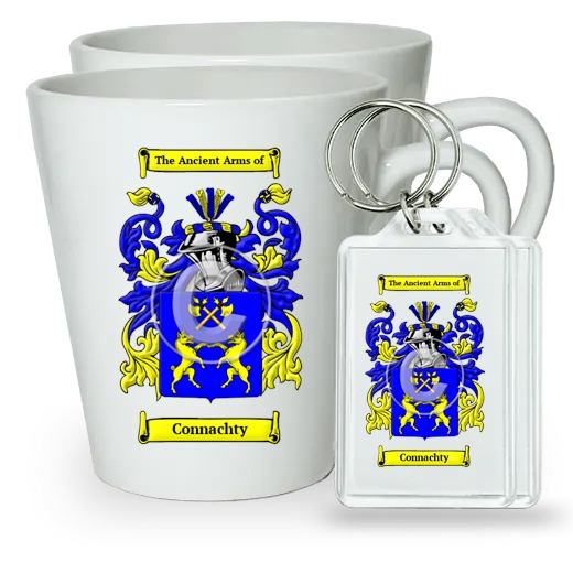 Connachty Pair of Latte Mugs and Pair of Keychains