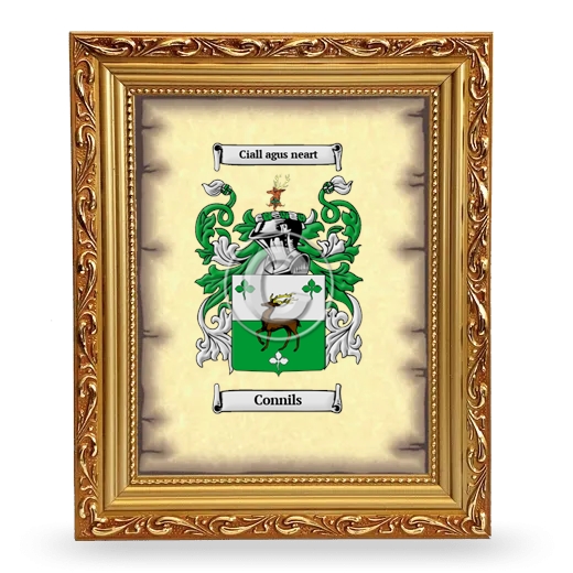 Connils Coat of Arms Framed - Gold