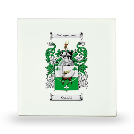 Conoll Small Ceramic Tile with Coat of Arms