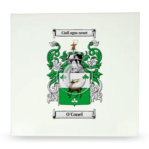 O'Conel Large Ceramic Tile with Coat of Arms