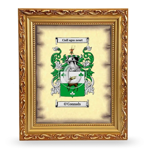 O'Connals Coat of Arms Framed - Gold