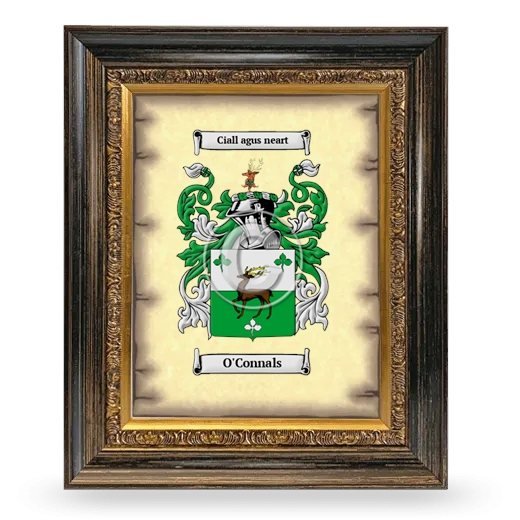 O'Connals Coat of Arms Framed - Heirloom