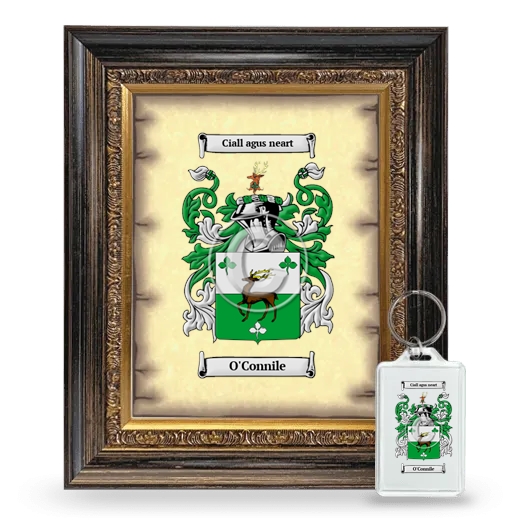 O'Connile Framed Coat of Arms and Keychain - Heirloom