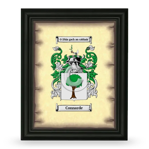 Connarde Coat of Arms Framed - Black