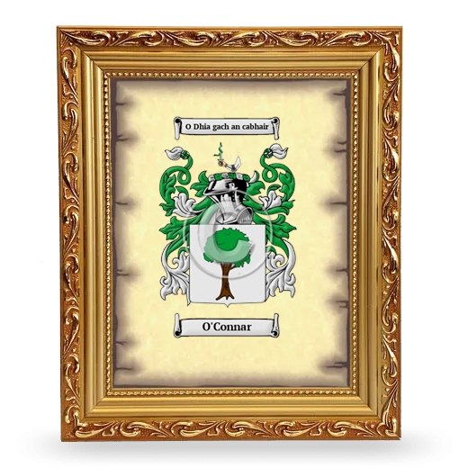 O'Connar Coat of Arms Framed - Gold