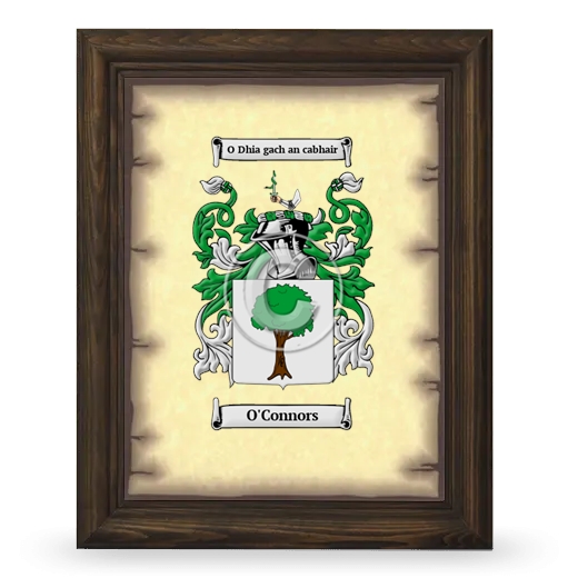 O'Connors Coat of Arms Framed - Brown