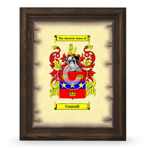 Conradt Coat of Arms Framed - Brown