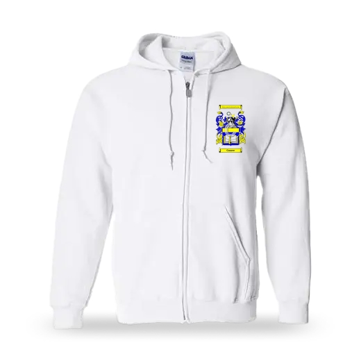 Cunree Unisex Coat of Arms Zip Sweatshirt - White