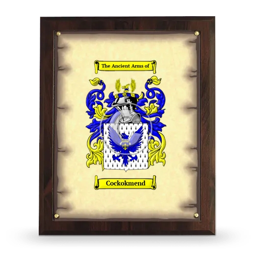 Cockokmend Coat of Arms Plaque