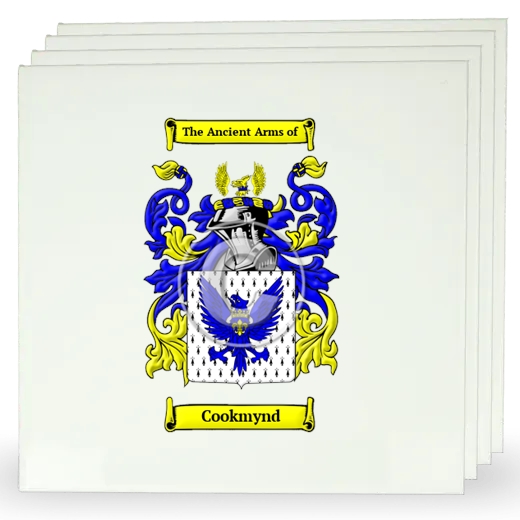 Cookmynd Set of Four Large Tiles with Coat of Arms