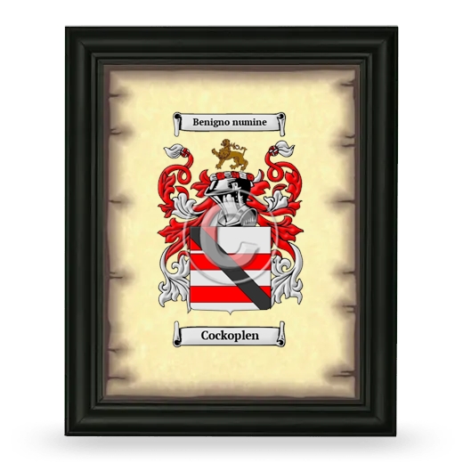 Cockoplen Coat of Arms Framed - Black